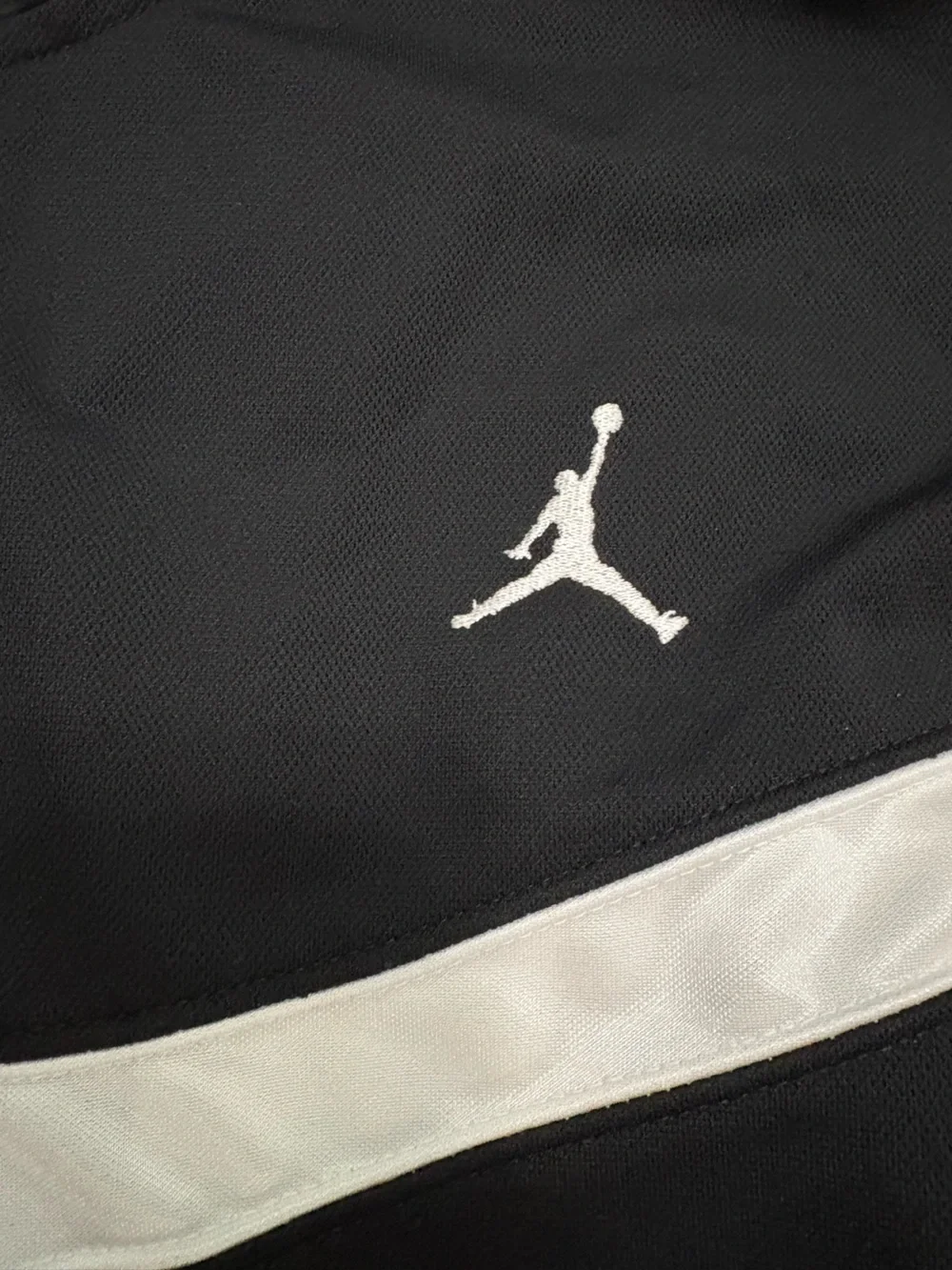 Jordan Black Zip Up Jacket with White Trim